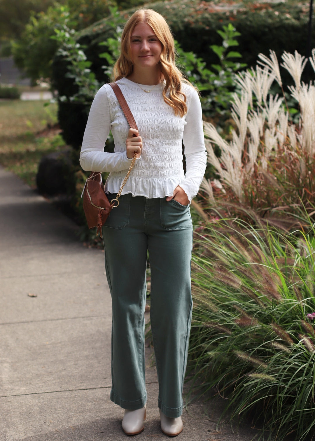 Cilantro High Ruse Wide Leg Denim