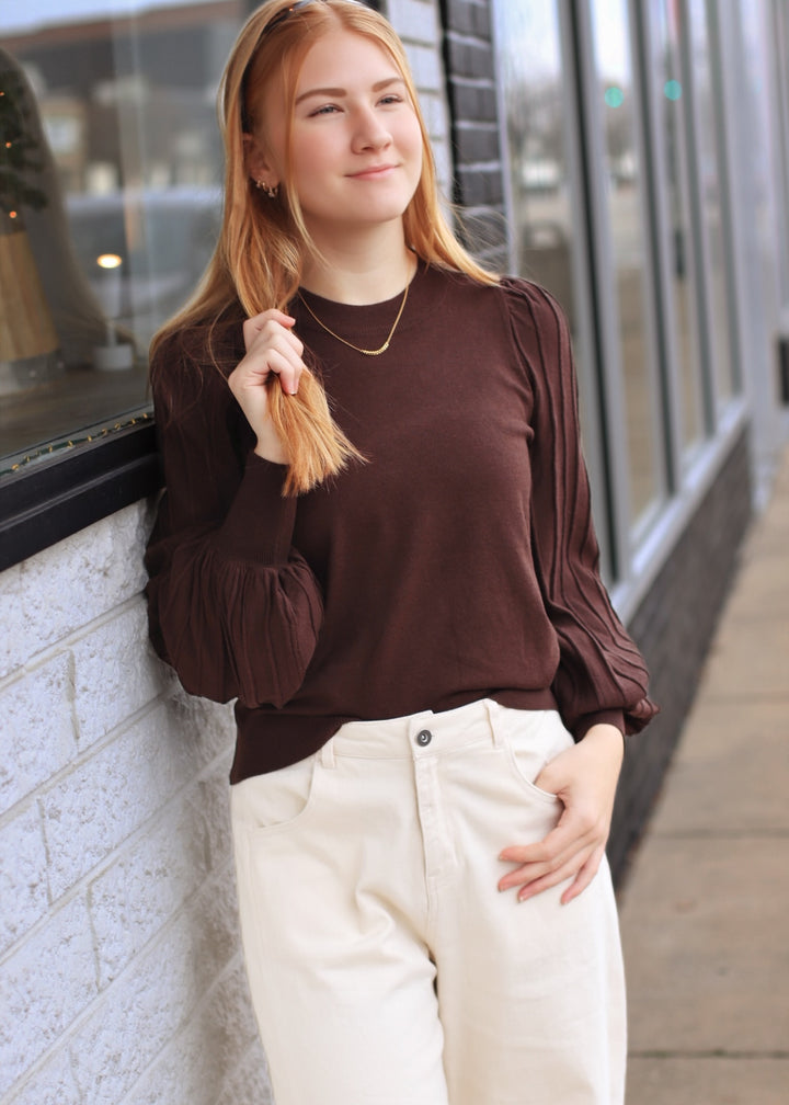 The Blythe Textured Stripe Sweater