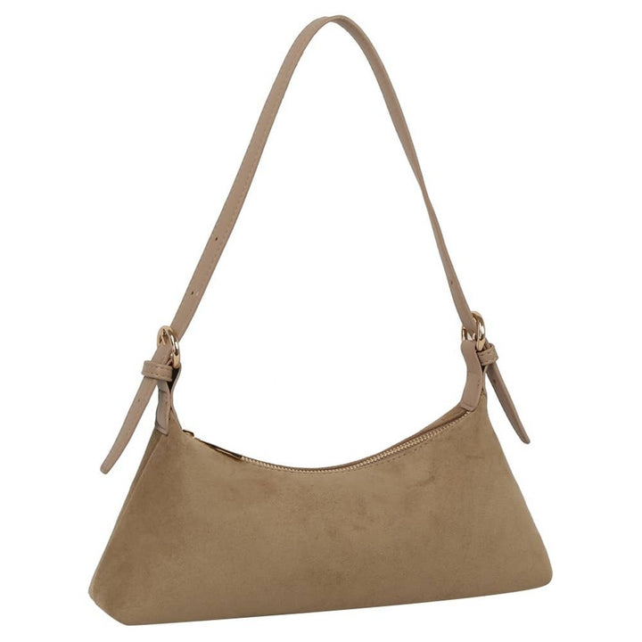 Faux Suede Shoulder Bag