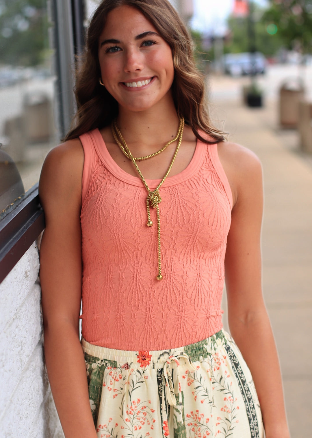 Reversible Lace Textured Tank Top