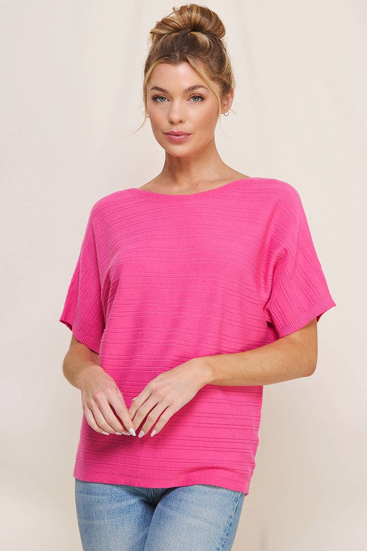 Iris Soft Rib Short Sleeve Top