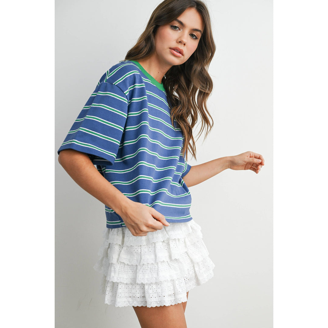 The Cape Cod Striped Boxy Tee