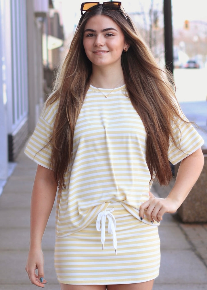 The Buttercream Stripe Skort