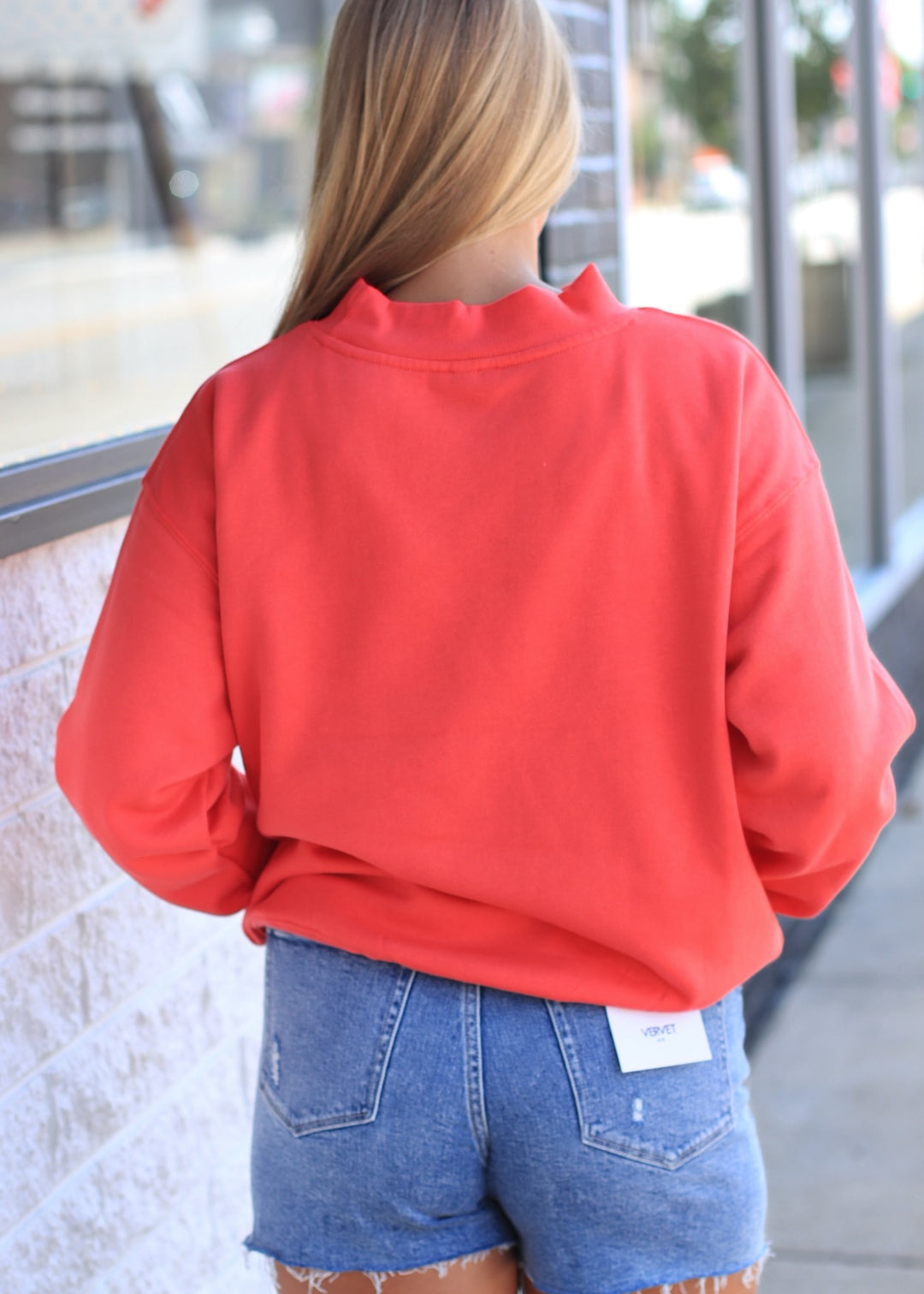 The Lake House Mockneck Sweatshirt in Cayenne