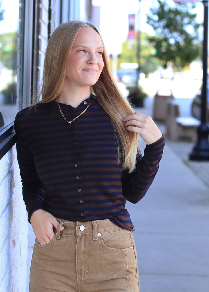 The Undone Stripe Cardigan