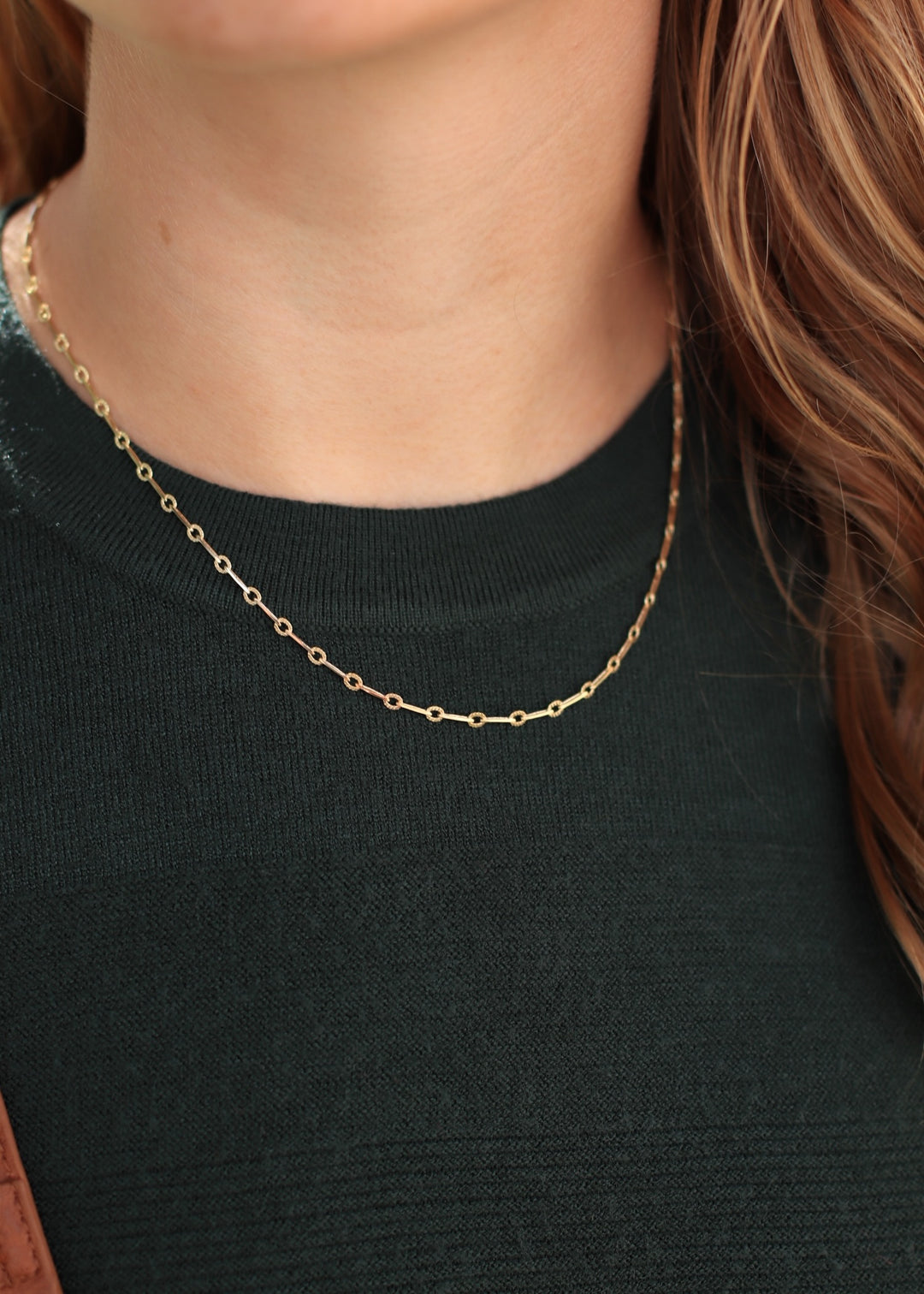 Dainty Repeating Bar Chain Necklace