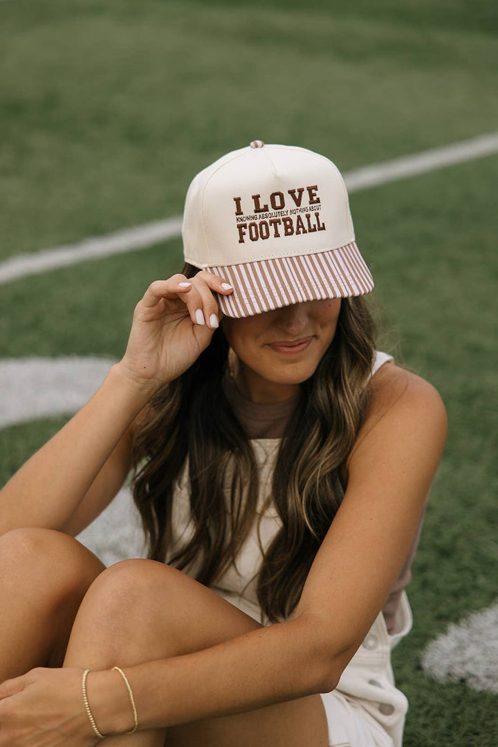 I Love Knowing Absolutely Nothing About Football Striped Hat