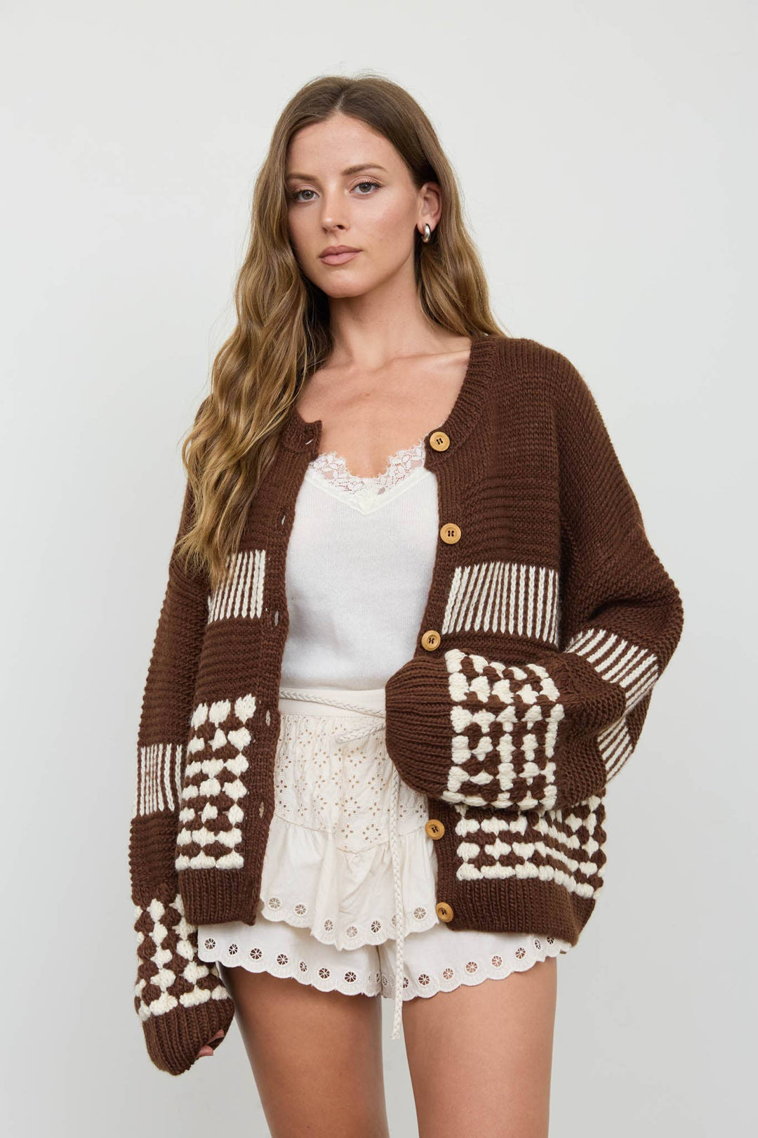 Butter Yellow Contrast Stripe Cardigan