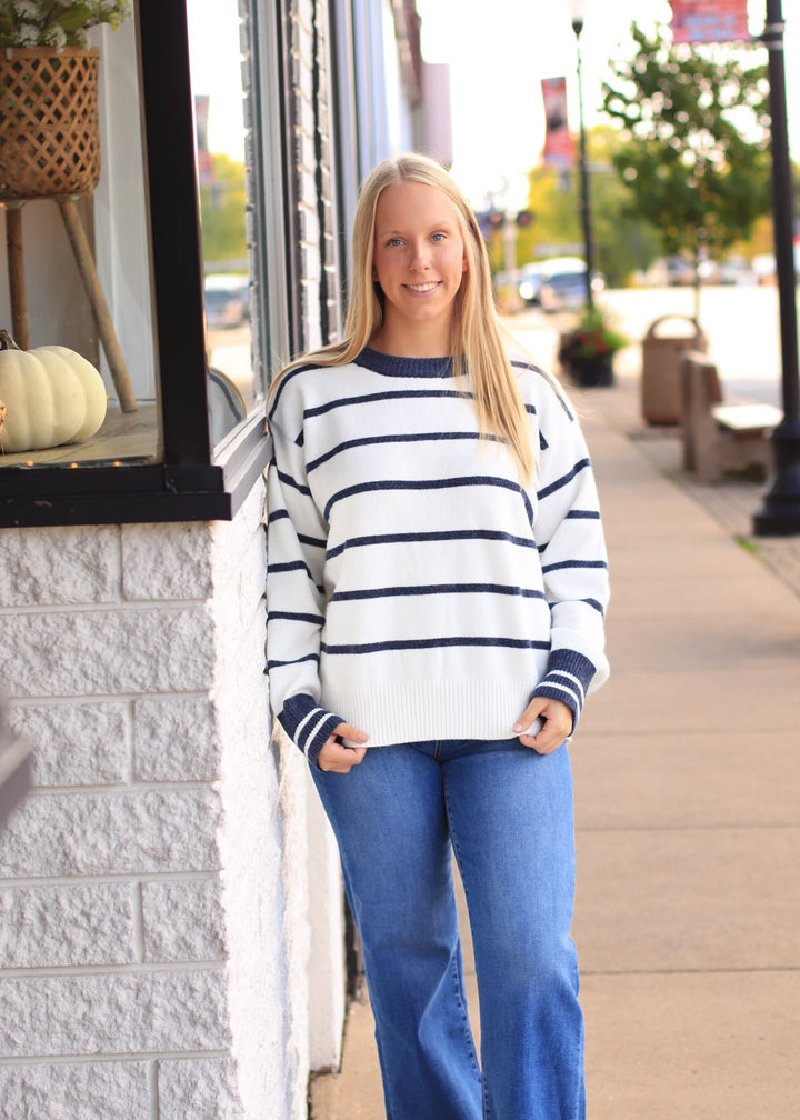 Audrey Oversized Striped Sweater