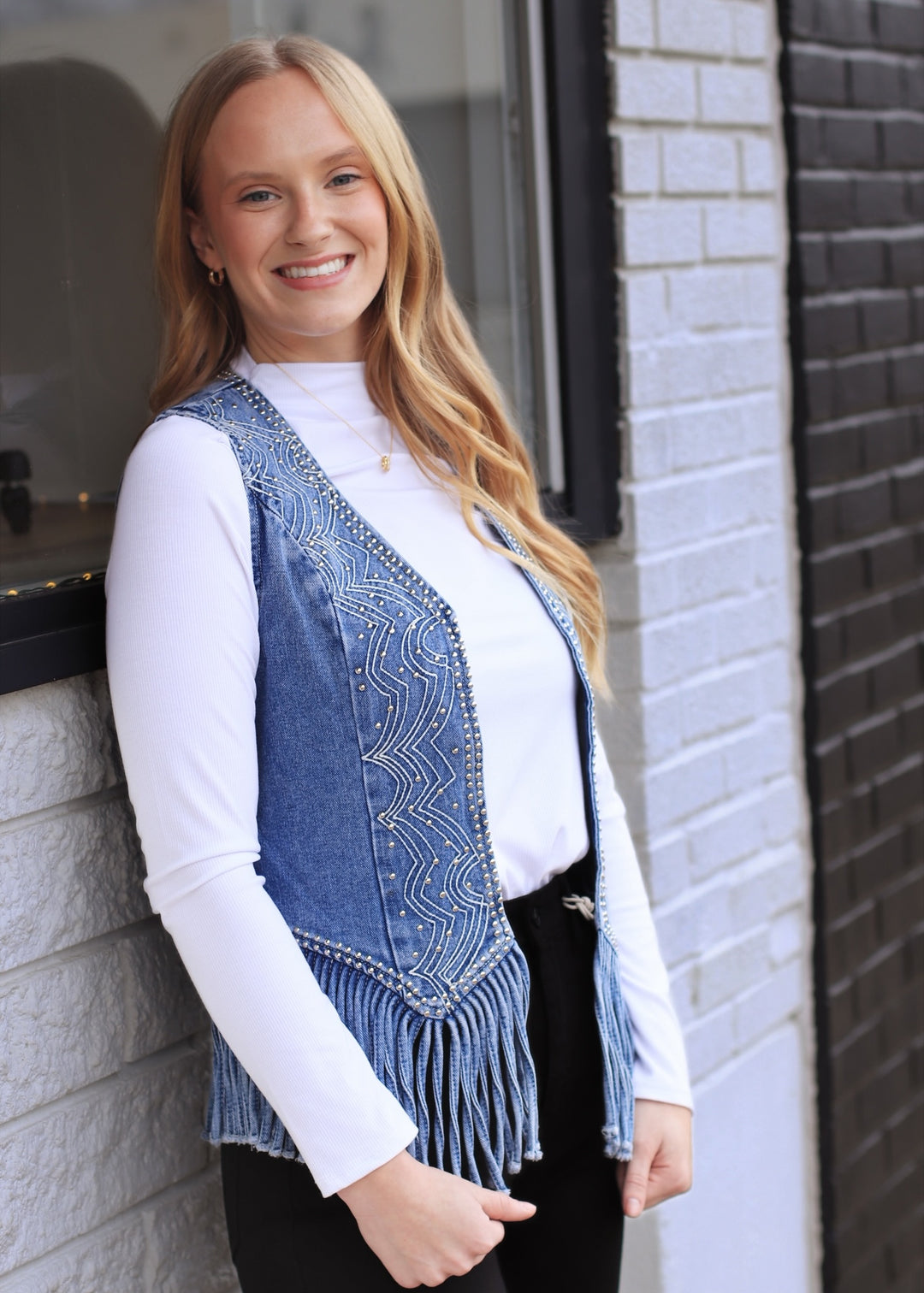 Desert Daze Fringe Denim Vest