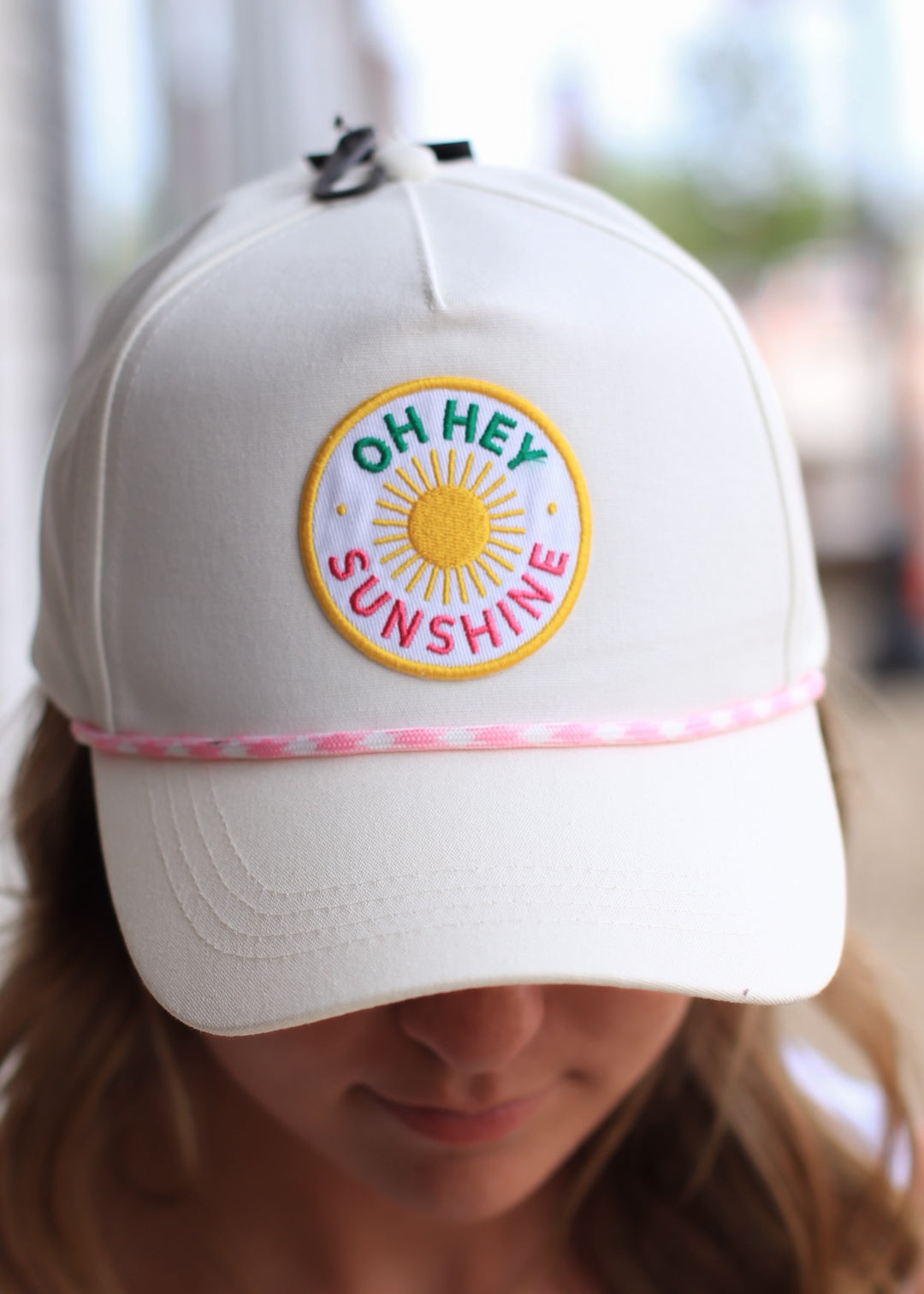 Oh Hey Sunshine Embroidery Patch Trucker Hat