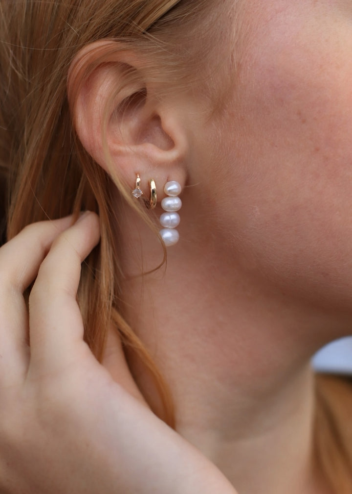 Graduated Freshwater Pearl Earrings