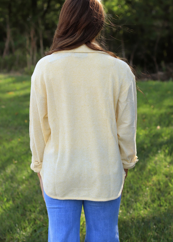 RESTOCK Fall Season Two Tone Shacket in Yellow