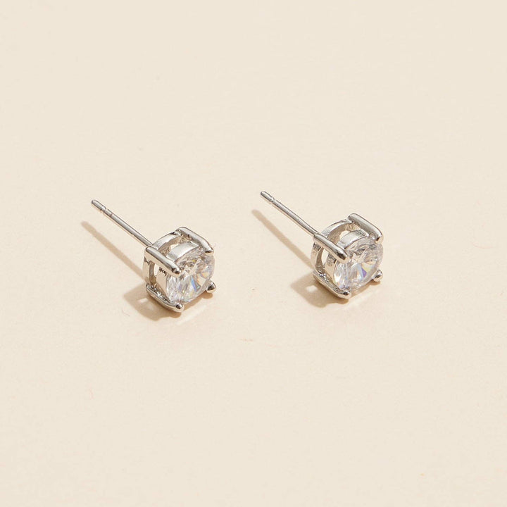 Gold Dipped Cubic Zirconia Stud Earrings