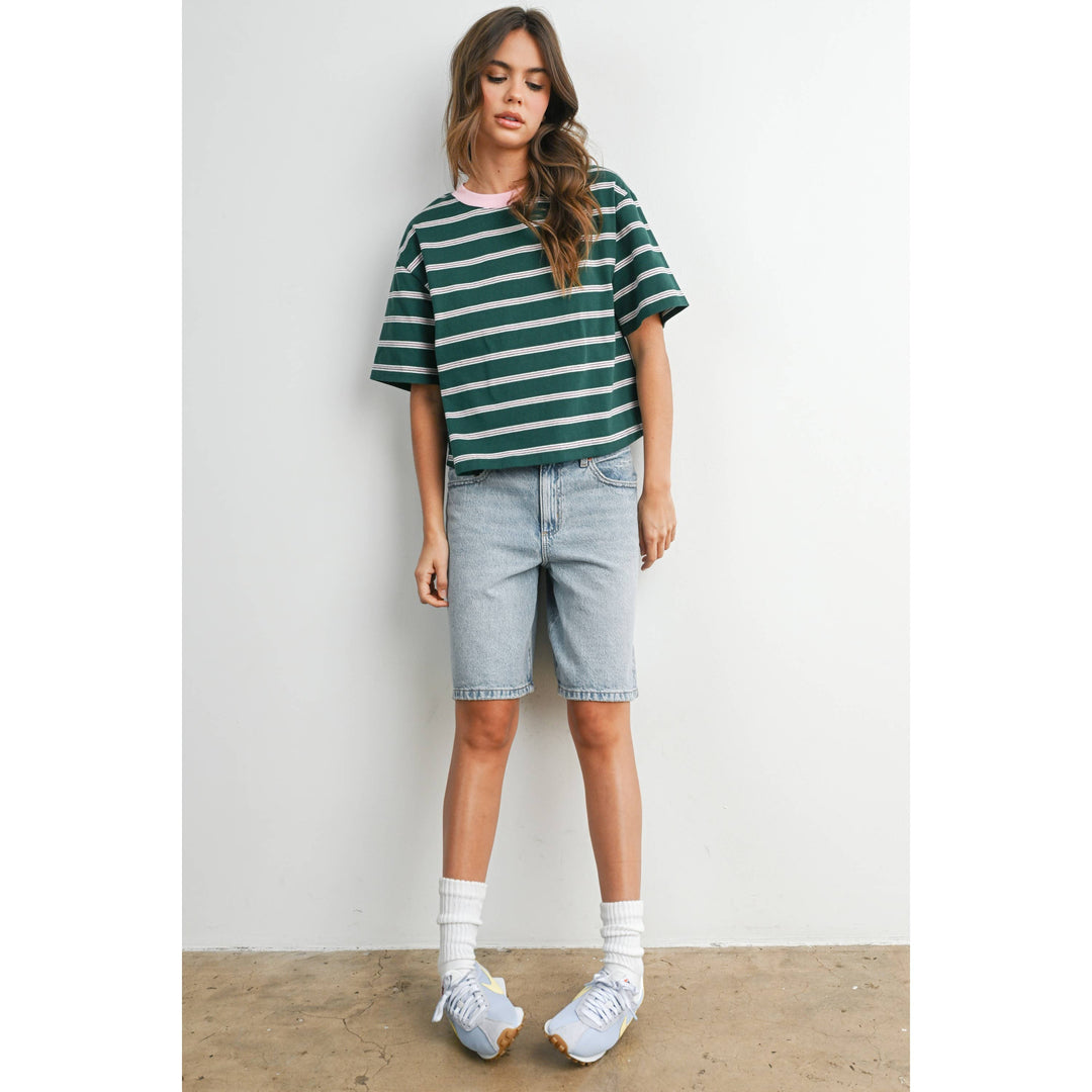 The Cape Cod Striped Boxy Tee