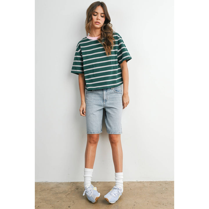 The Cape Cod Striped Boxy Tee