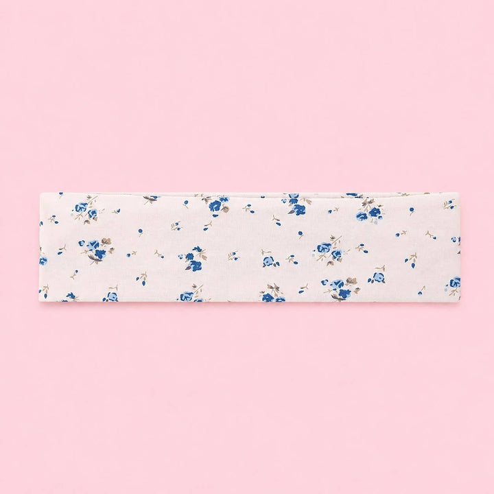 Blue Stripe &amp; Vintage Floral Printed Headband Set