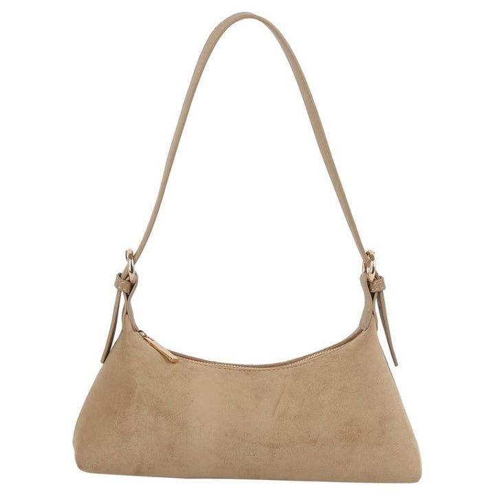 Faux Suede Shoulder Bag