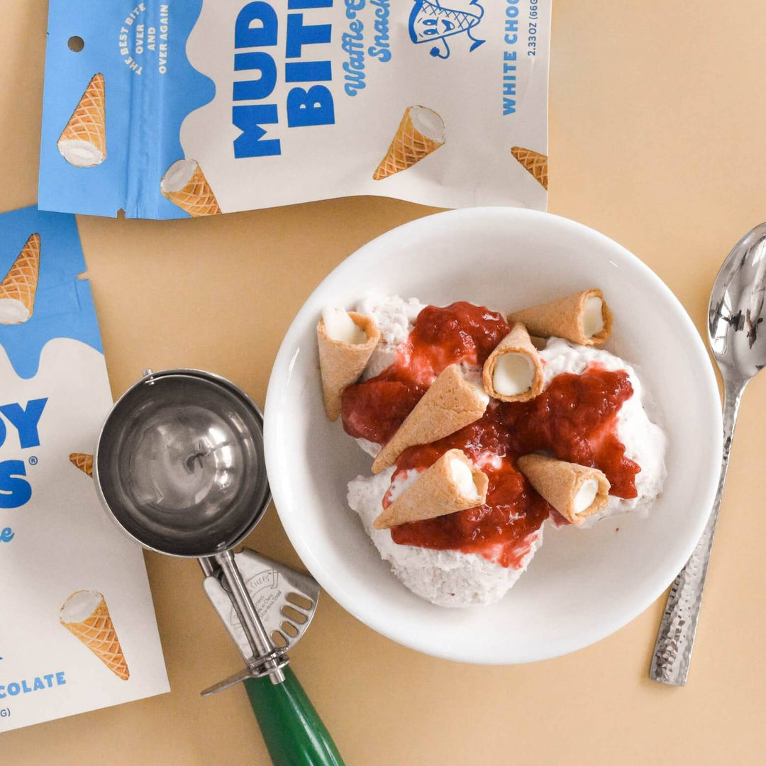 White Chocolate Waffle Cones Snacks