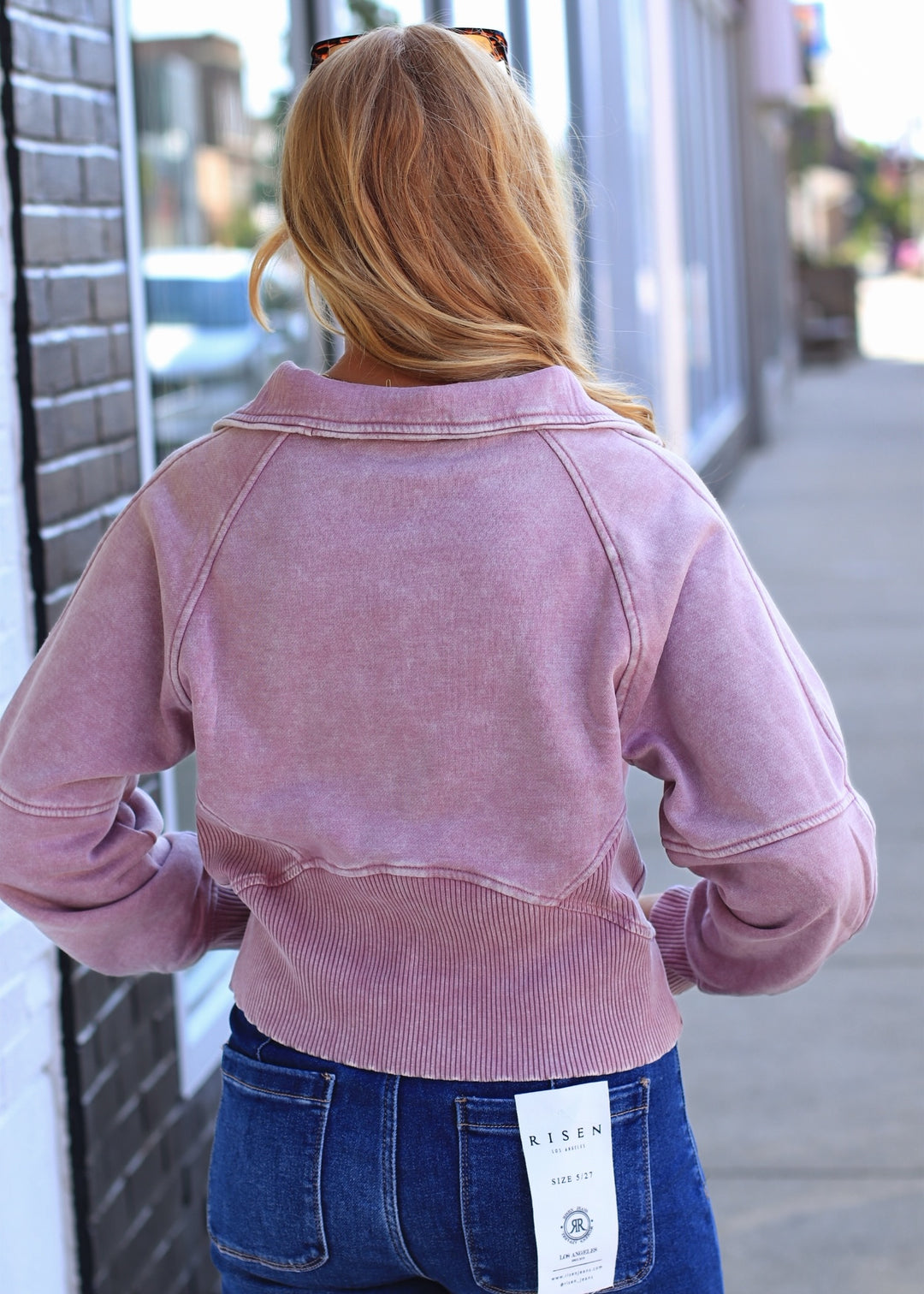 RESTOCK Peak Performance Pullover in Lt Rose