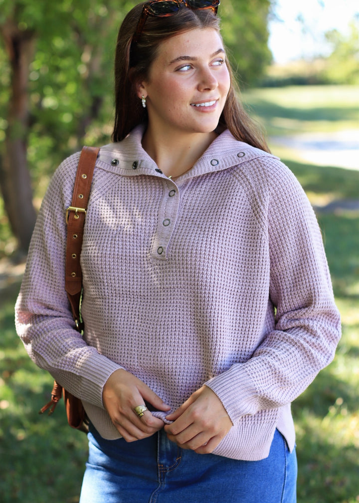 The Heritage Sweater Top in Light Blush