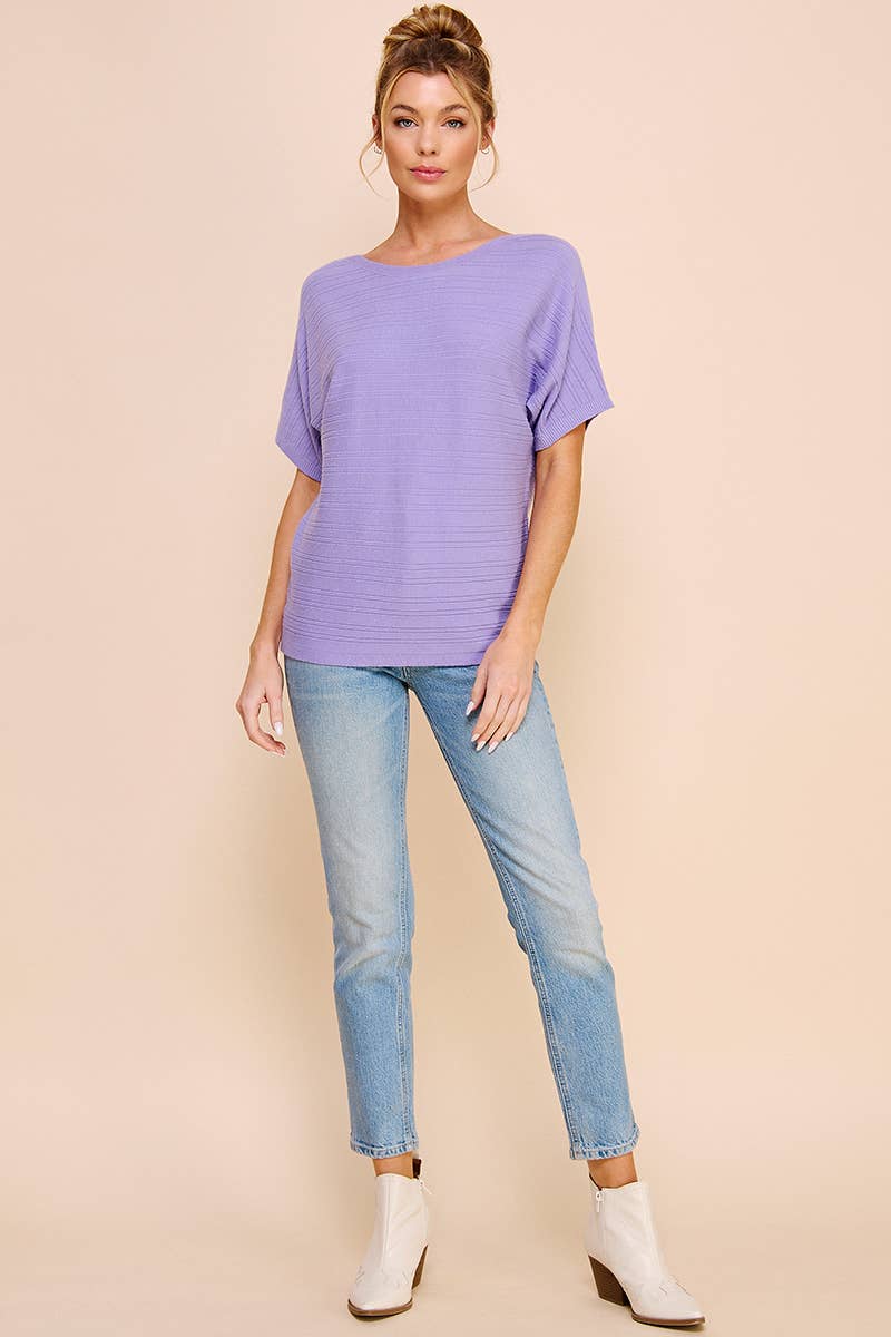 Iris Soft Rib Short Sleeve Top