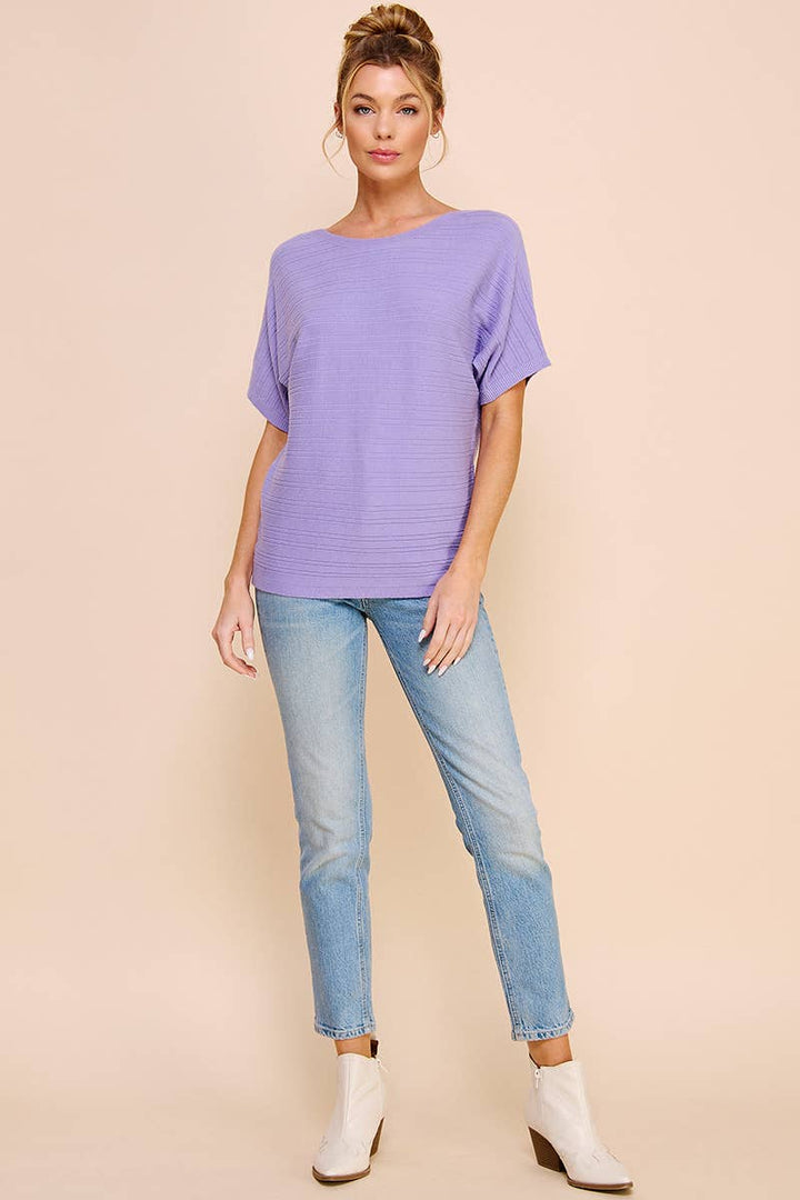 Iris Soft Rib Short Sleeve Top