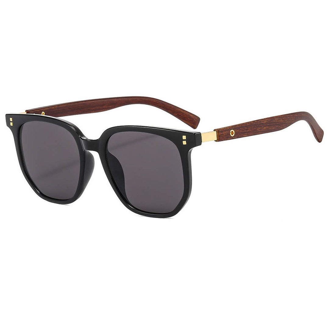 Wood Grain Square Sunglasses