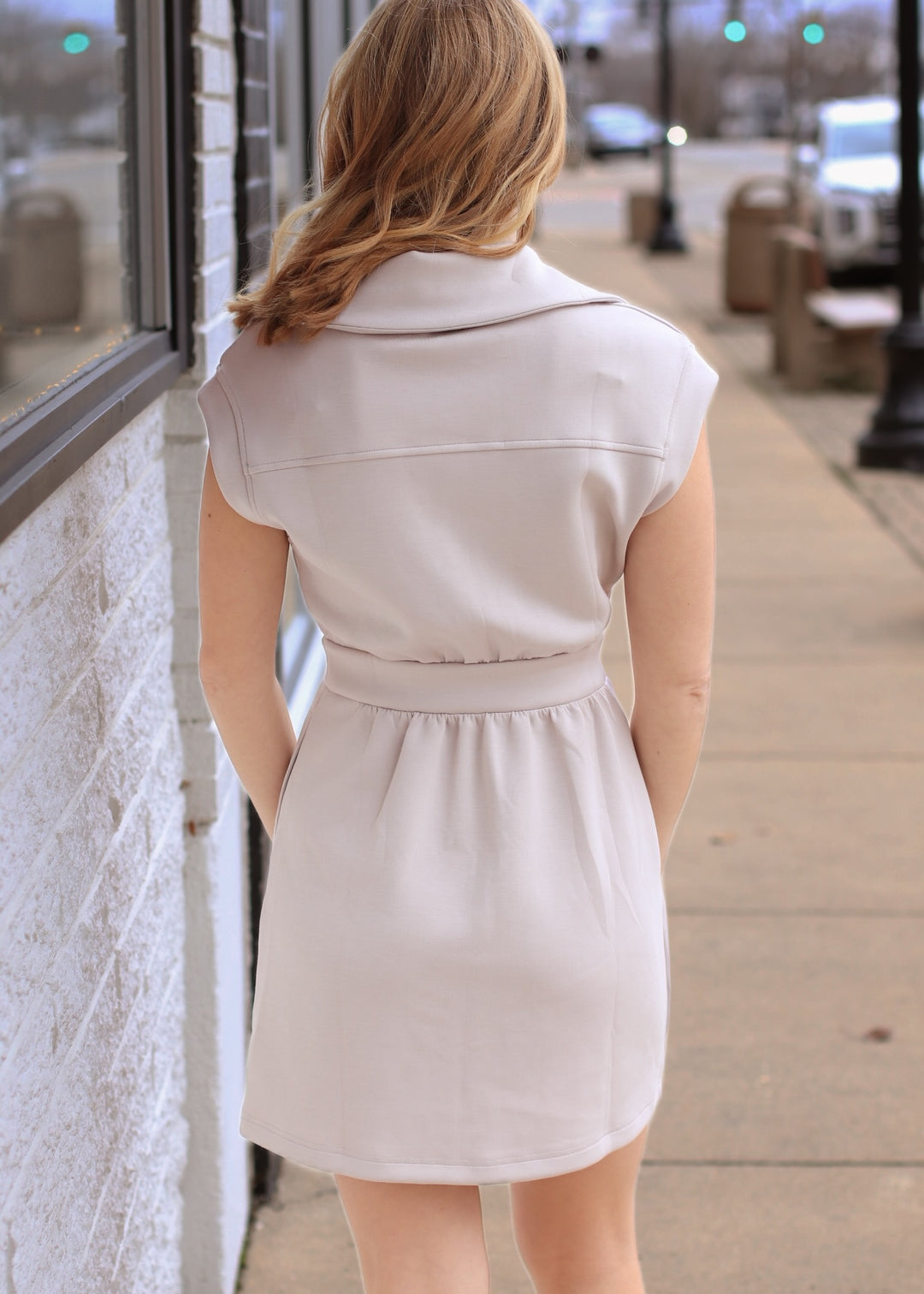 Modal Scuba Luxe Half Zip Mini Dress