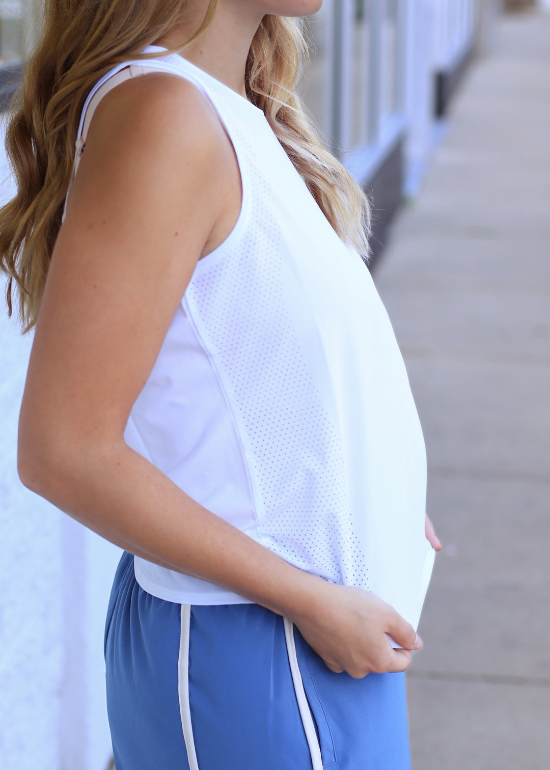 The Open Back Tank in White