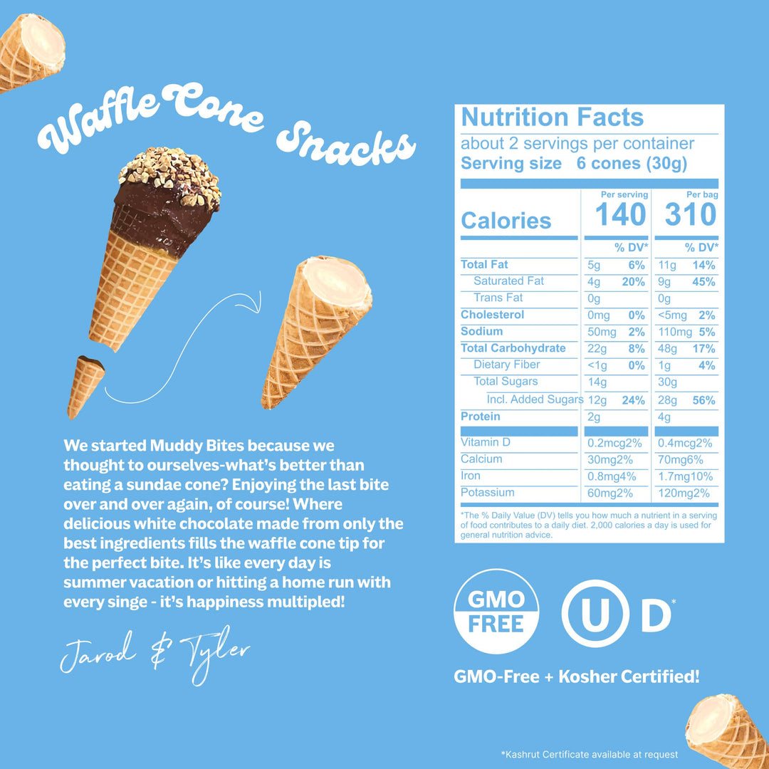 White Chocolate Waffle Cones Snacks