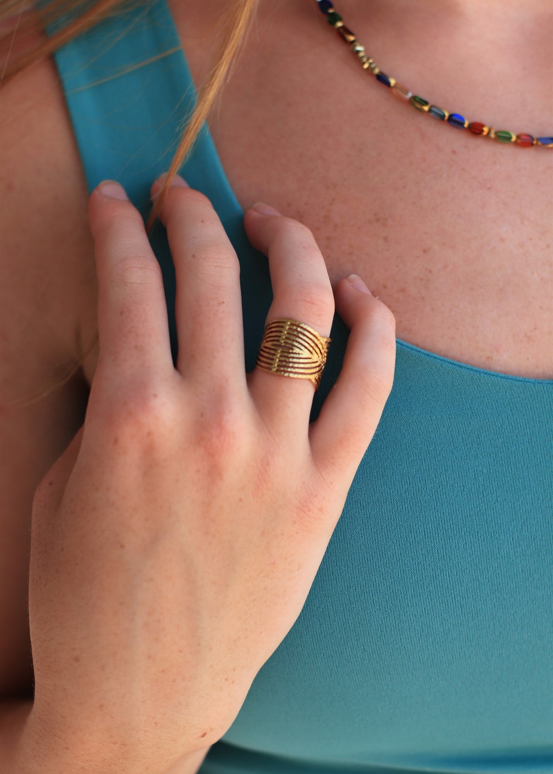 18K Gold Plated Waterproof Stainless Steel Ring