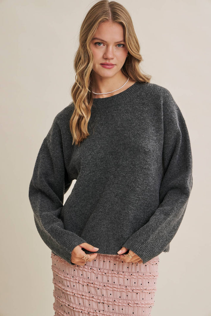Autumn Gingham Back Sweater