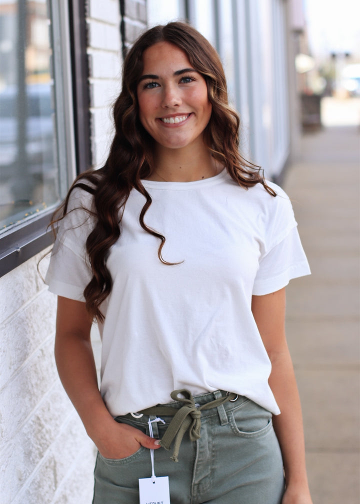 RESTOCK The White Essential Seam Top