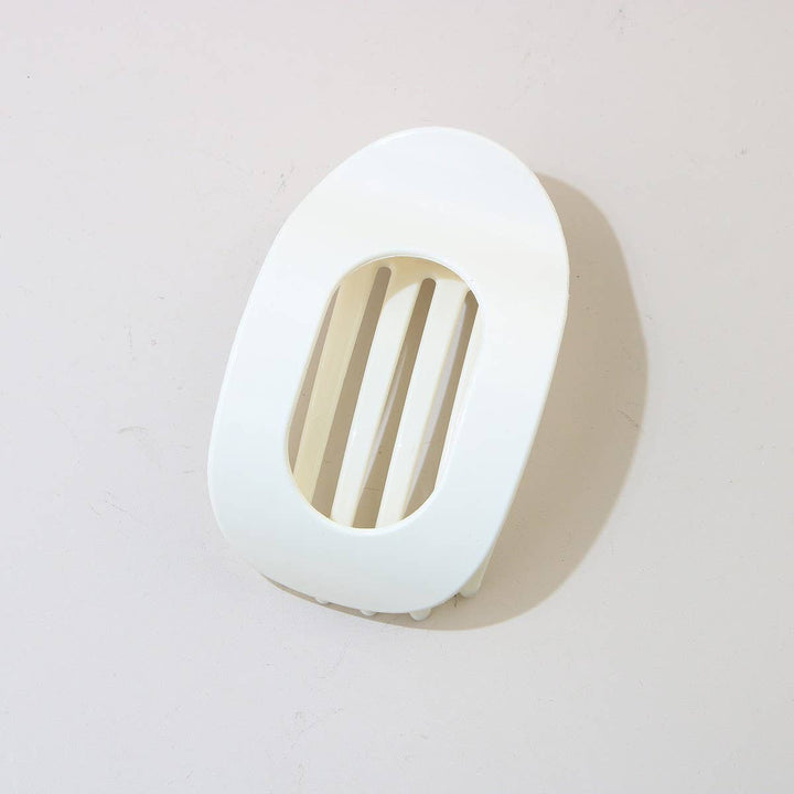 Oval Flat Hair Clip in Wine