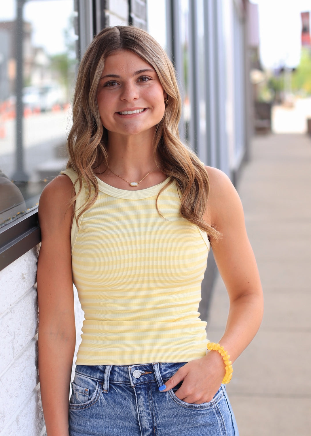 Reversible Tank Top in Pale Banana