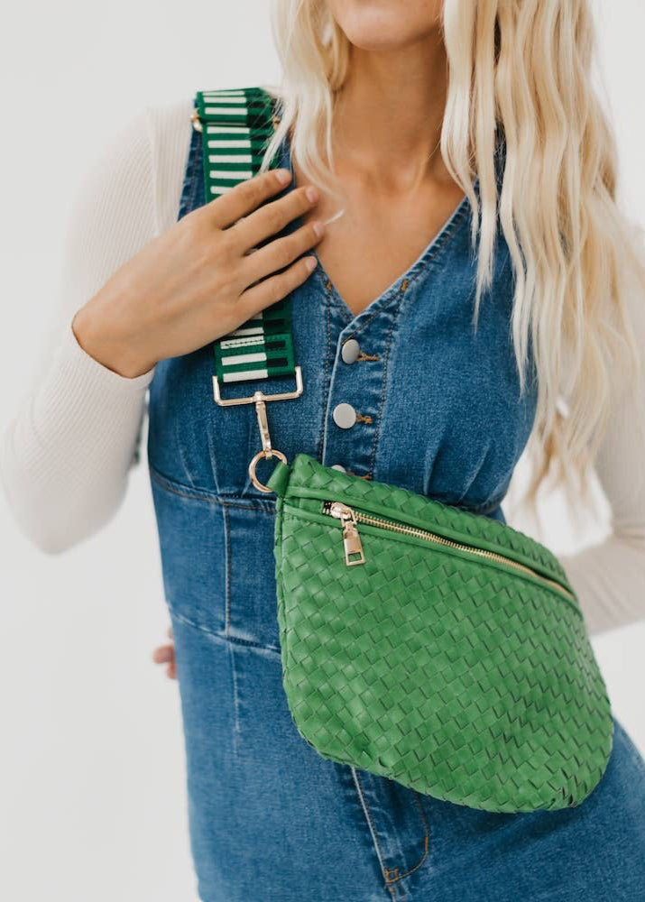 Westlyn Woven Bum Bag in Emerald