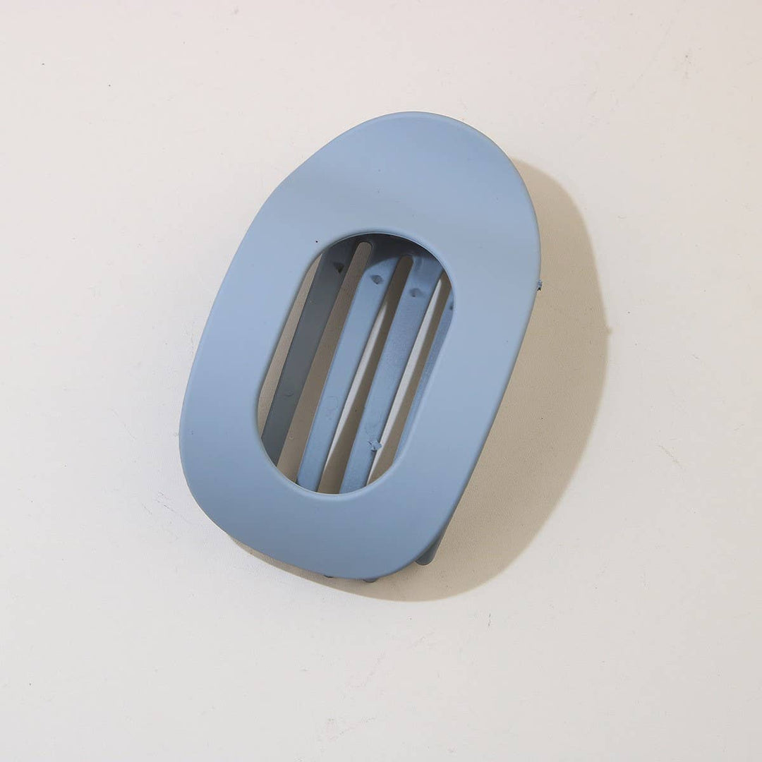 Oval Flat Hair Clip in Milky White