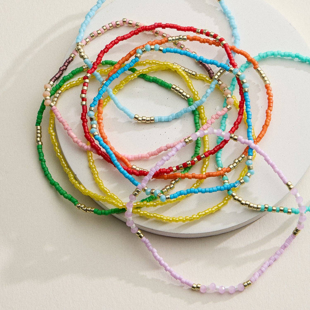 Seed Bead Stretch Bracelet Set | Stackable Bracelets