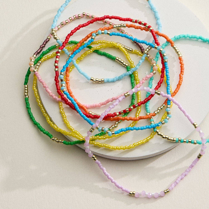 Seed Bead Stretch Bracelet Set | Stackable Bracelets
