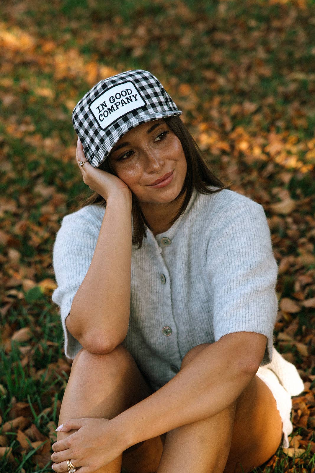 In Good Company Gingham Patch Hat