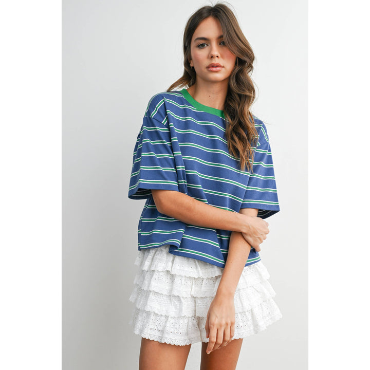 The Cape Cod Striped Boxy Tee