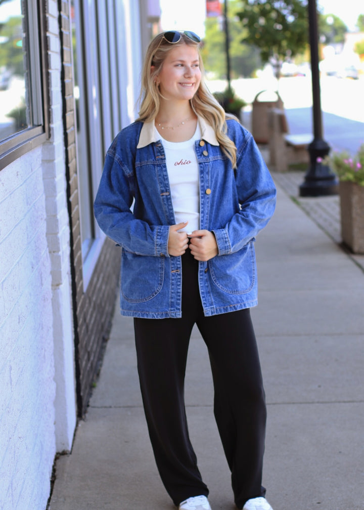 Beverly Contrast Collar Denim Jacket