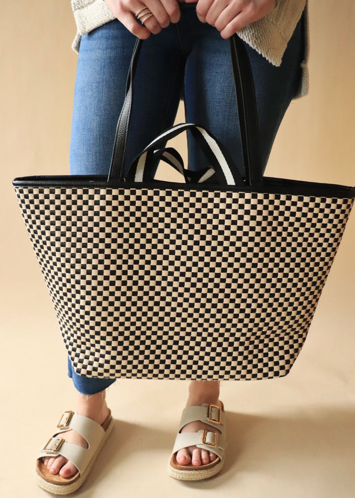Woven Tiffany Organizer Tote Bag