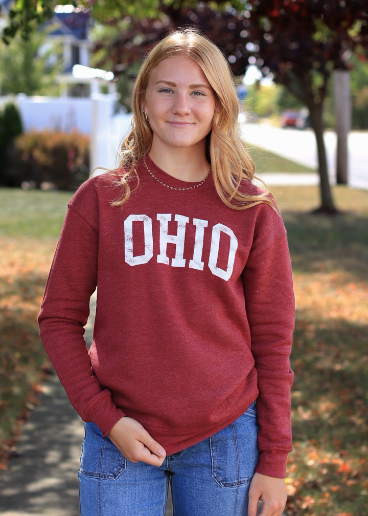OHIO Graphic Sweatshirt Maroon