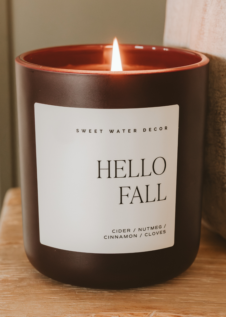 *NEW* Hello Fall 15 oz Candle, Matte Jar - Fall Decor