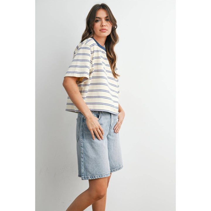 The Cape Cod Striped Boxy Tee