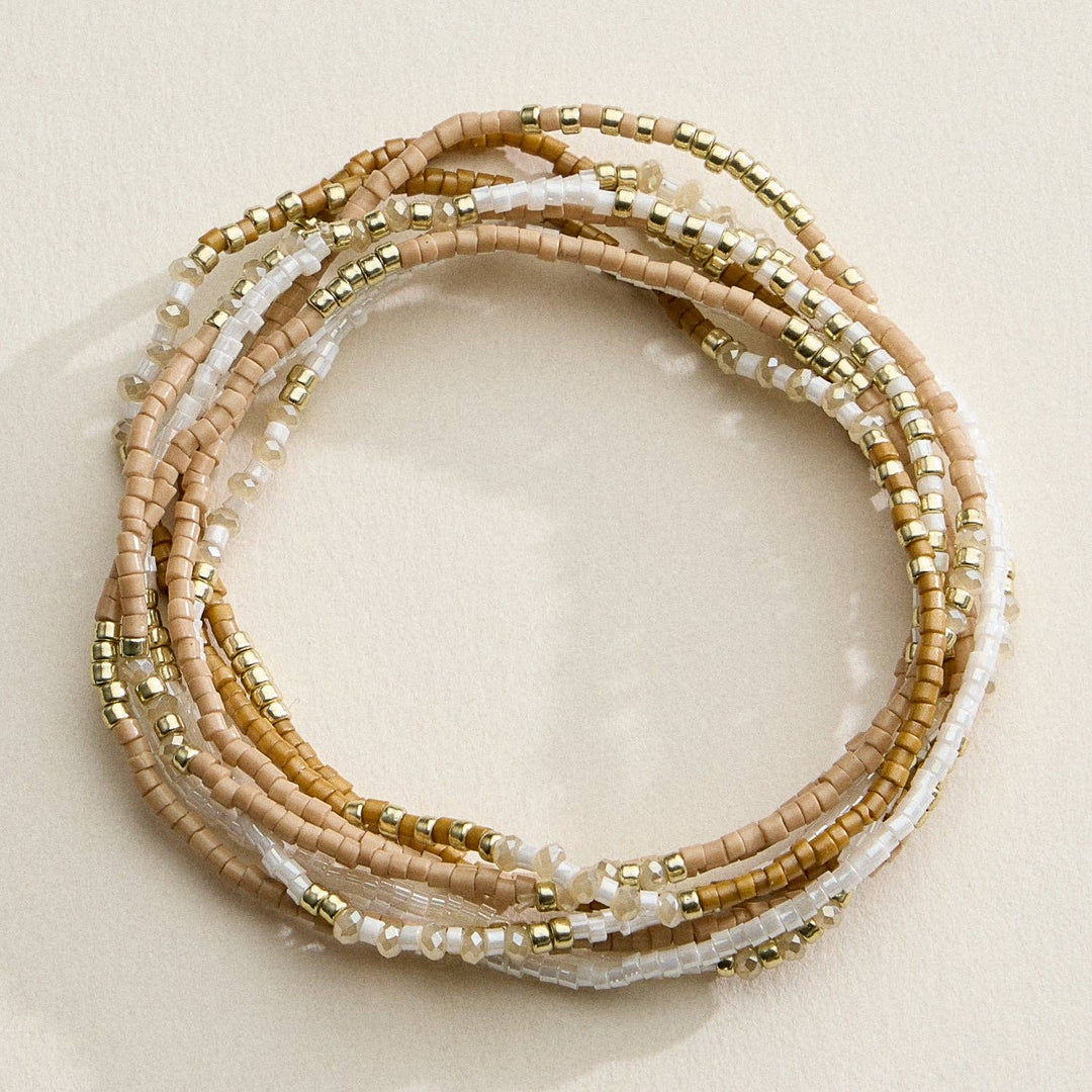 Seed Bead Stretch Bracelet Set | Stackable Bracelets