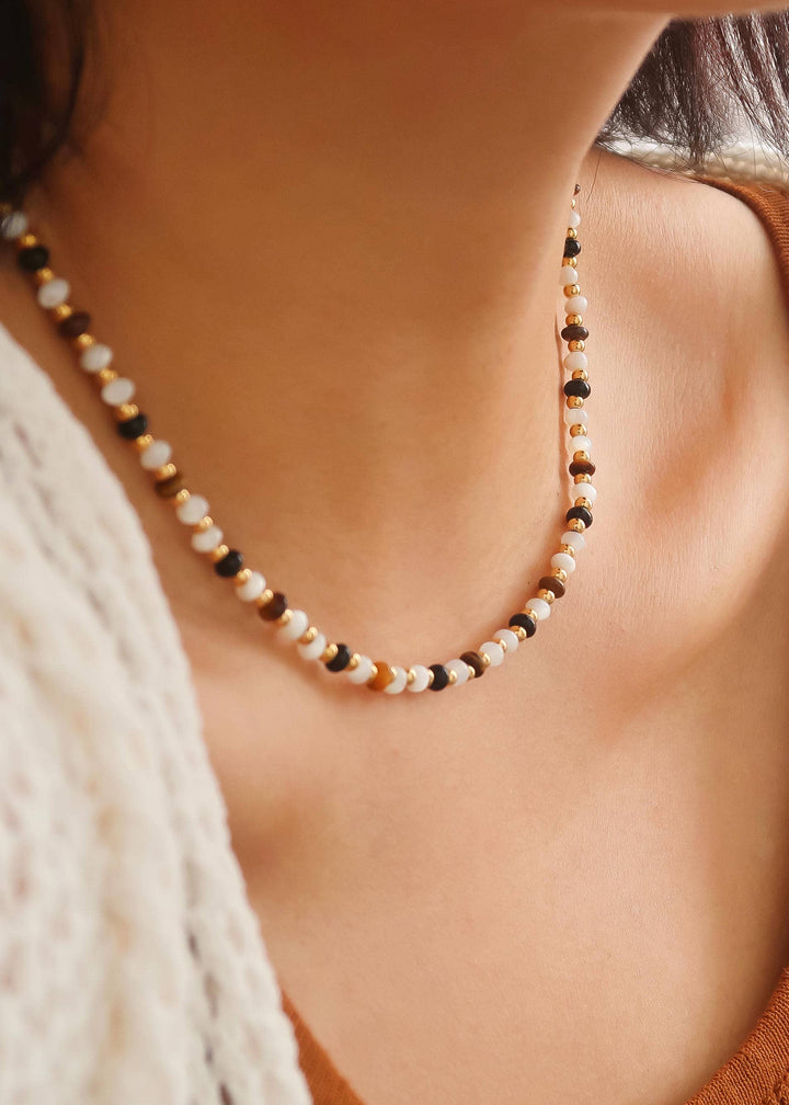 Arrow 18K Gold Non-Tarnish Boho Beaded Necklace