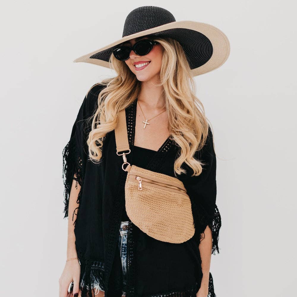 Cream Rachel Raffia Westlyn Bum Bag